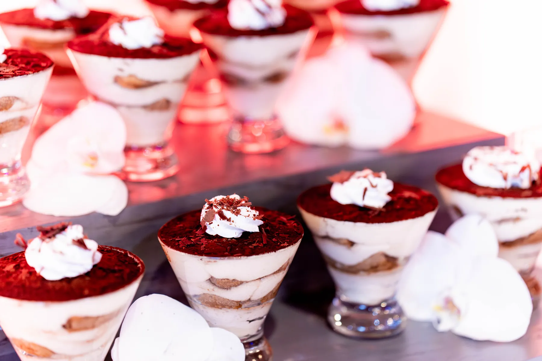 Individual plated desserts